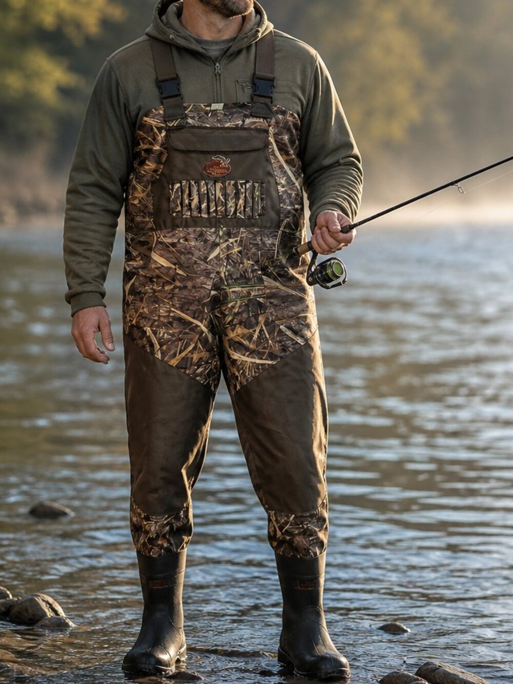 NWT in Box Waterfowl Mossy Oak Shadow Grass Boot foot Chest Waders sz Men 7